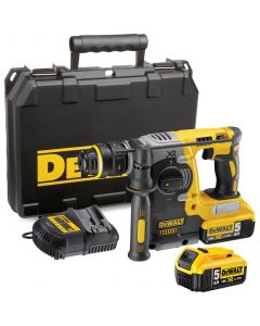 Dewalt SDS Rotary Hammer Drill 2 X 5amh Batteries with 1 Charger and Heavy Duty Kit Box - DCH273P2 