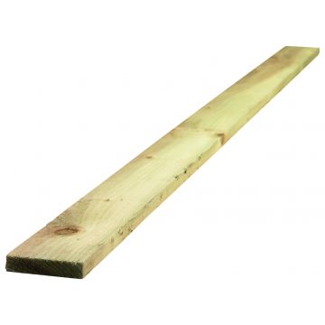 Treated Rough White Deal Timber 100mm X 22mm X 4.8m (4 X 1 Inches Approx)