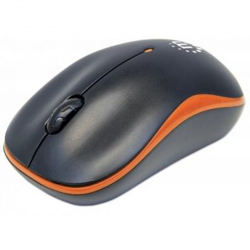 Manhattan Success Wireless Computer Mouse - Black/Orange | 179409