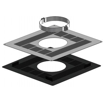 System 2 T/Wall Black Ins 125mm Firestop