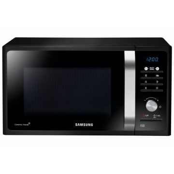 Samsung 23L Solo 800W Microwave with Triple Distribution System - Black | MS23F301TAK/EU