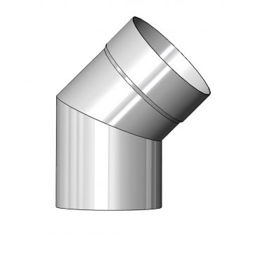 System 1 S/Wall Solid Fuel 125mm x 45deg Bend