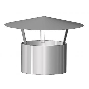 System 1 S/Wall 316 Solid Fuel 150mm Cowl-Raincap