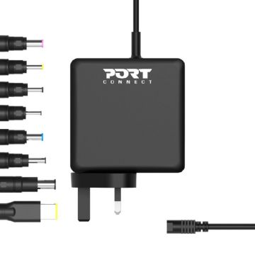 Port Designs 65W Type-C Laptop Power Supply with Charging USB Port | 900097-UK