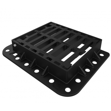 Lion Flat Gully Grate & Frame 320 x 370 x 100mm D400 Locked