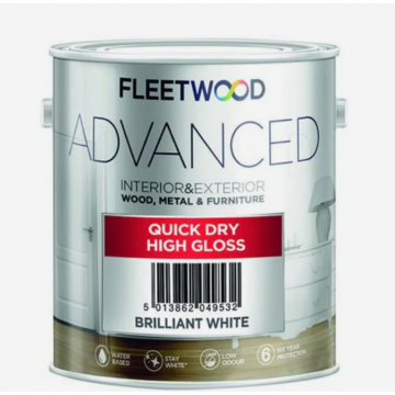 Advanced Quick Dry Paint 1lt Gloss White