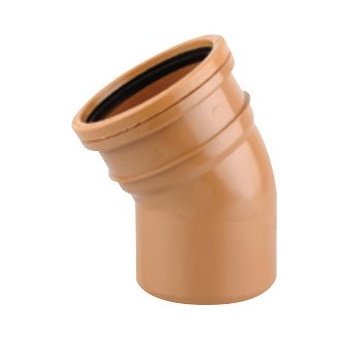 Sewer 225mm x 30deg Short Radius Bend Single Socket