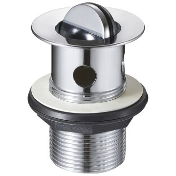 Rotary Flip Top Basin Waste Slotted Chrome Plated