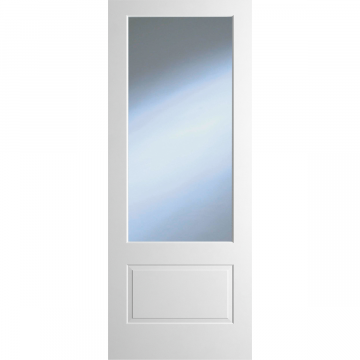 Indoors Dover Clear Glass White Primed Door - 80 Inch x 32 Inch (2032mm x 813mm)