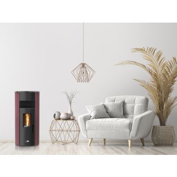 SOLIS K500 9kW Pellet Stove Claret Side Panel