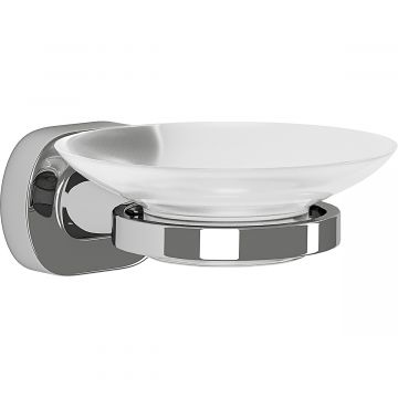 Tema Sofia Soap Dish Chrome W Frosted Glass