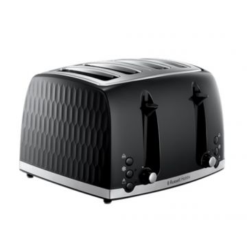 Russell Hobbs Honeycomb 4 Slice Toaster - Black | 26071