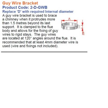 Mi Flues System 2 Guy Wire Bracket