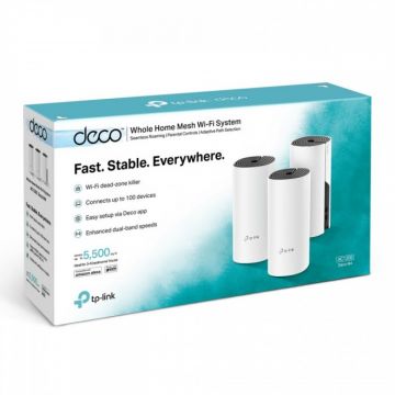 TP Link AC1200 Mesh Wi fi Extender 3 Pack - White | Deco M4