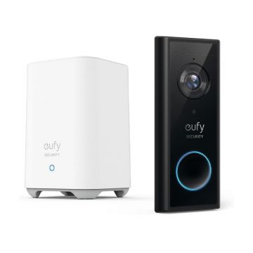 Eufy Wireless Smart Video Doorbell with Homebase 2 - Black | E82101W4