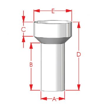 5" x 8" Clay Adaptor External