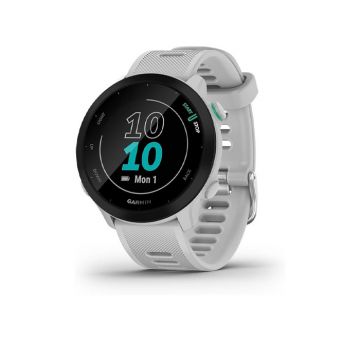 Garmin Forerunner 55 GPS Running Smart Fitness Watch - Whitestone | 49-GAR-010-02562-11 