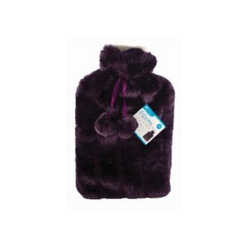 Hamble 2l Hot Water Bottle Plush Faux Fur Cover - Pu