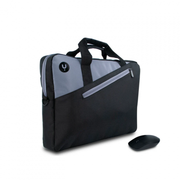 NGS 15.6" Laptop Bag & Wireless Mouse Master Kit - Black & Grey | 617962