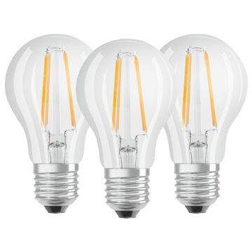 Osram 6.5w Es LED Gls Clear (3 Pack) warm White