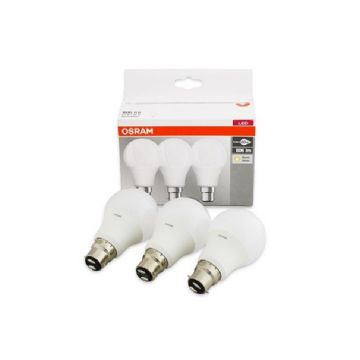 Osram 8.5w BC LED Gls (3 Pack) Warm White