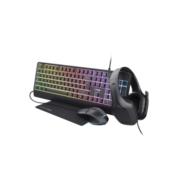 Trust Gxt792 Quadrox 4-In-1 Gaming Bundle - Black | T25253