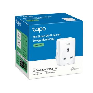 TP-Link Tapo Smart Wi-Fi Socket, Energy Monitoring - White | P110