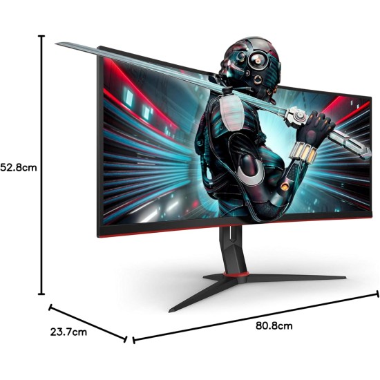 AOC G2 Series 34" 144Hz 1ms Free Sync WQHD LED Screen Curved Gaming Monitor | CU34G2X/BK