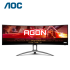 AOC AGON Series 49" 165Hz 1ms Free Sync Dual Quad HD Ultra-Wide Curved Gaming Monitor | AG493UCX2