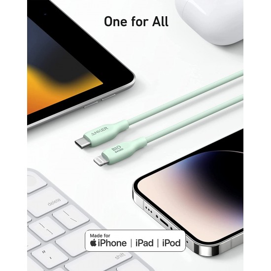 ANKER 541 USB-C To Lightening Cable 3ft GREEN | A80A1G61