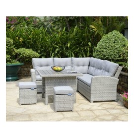 Aruba Lite Outdoor Corner Garden Furniture Outdoor Dining Set | ARU008GRB