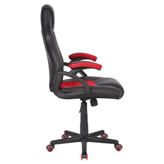 BX Black & Red Computer Leather Gaming Chair | TEKGCV02R