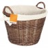 INOVA Natural Wicker Round Basket C/W Jute Liner | 61776