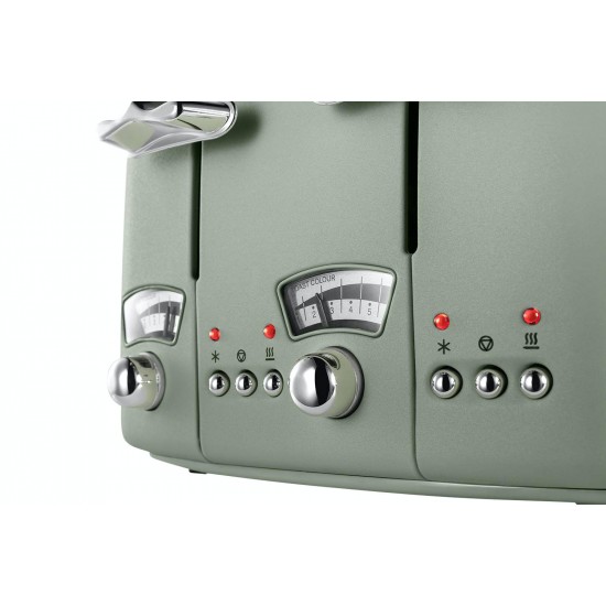 DELONGHI Argento 4 Slice Toaster GREEN CT04.GR