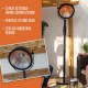 La Hacienda Black Vintage Searchlight Outdoor Patio Garden Heater  | 69551