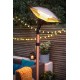 La Hacienda Outdoor Adjustable Copper Standing Electric Patio Garden Heater with Head Tilt | 69568