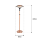 La Hacienda Outdoor Adjustable Copper Standing Electric Patio Garden Heater with Head Tilt | 69568