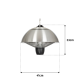 La Hacienda Outdoor Hanging Mushroom Silver Heater with LED Light | 69564