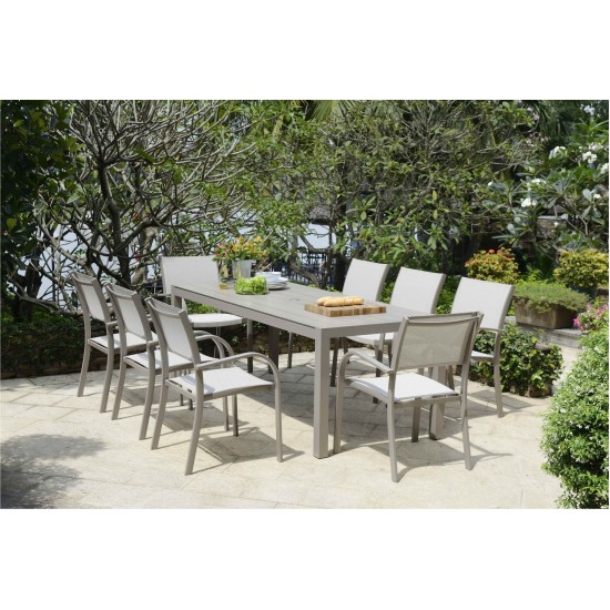 Lifestyle Garden Morella 8 Seater Rectangle Outdoor Garden Dining Set