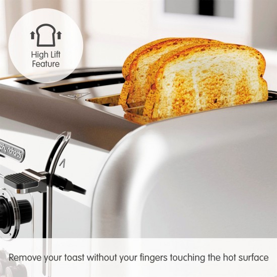 MORPHY RICHARDS Venture 4 Slice Toaster STAINLESS STEEL | 240130