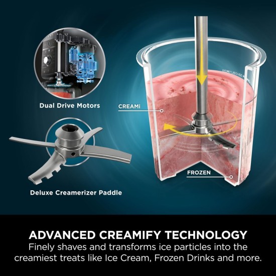 NINJA Creami Deluxe 10-in-1 Ice Cream & Frozen Dessert Treat Maker | NC501UK