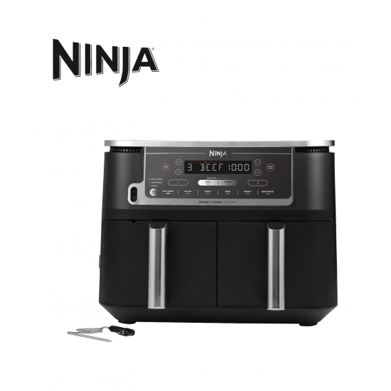 NINJA Foodi Max Dual Zone Air Fryer 9.5 Litre With Smart Cook Probe ...