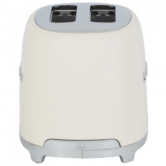 SMEG 50's Retro Style Aesthetic 2 Slice Toaster CREAM | TSF01CRUK