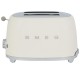 SMEG 50's Retro Style Aesthetic 2 Slice Toaster CREAM | TSF01CRUK