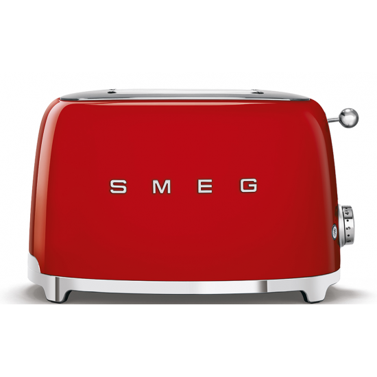 SMEG 50's Retro Style Aesthetic 2 Slice Toaster RED | TSF01RDUK