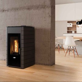 STANLEY Solis 23kW K2300 Boiler Pellet Stove BLACK PANELS | K2300SPBL