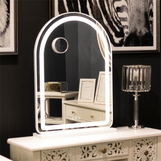 Tara Lane Hollywood Arch White Vanity Mirror 70x 50cm | TL6589