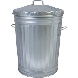 Large Galvanised Dustbin with Lid 90 Litre | BB-GB210
