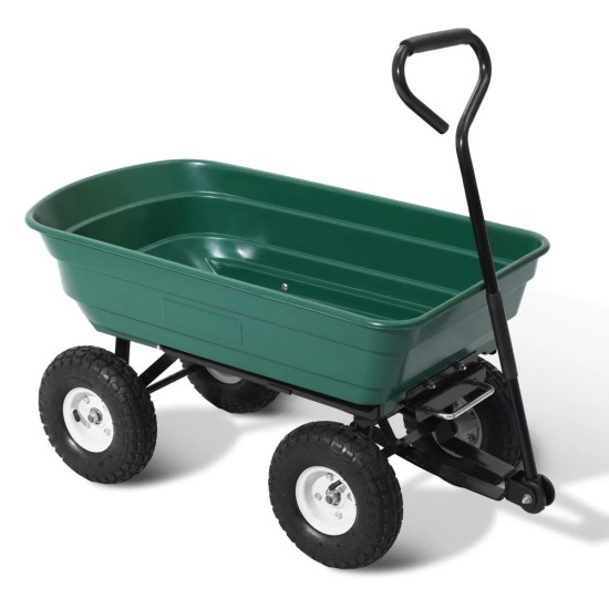 Hamble Garden Dump Cart 250kg 75L Hand Trailer Tipper Trolley Pull Wheelbarrow | BB-ST302