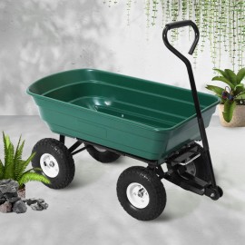 Hamble Garden Dump Cart 250kg 75L Hand Trailer Tipper Trolley Pull Wheelbarrow | BB-ST302